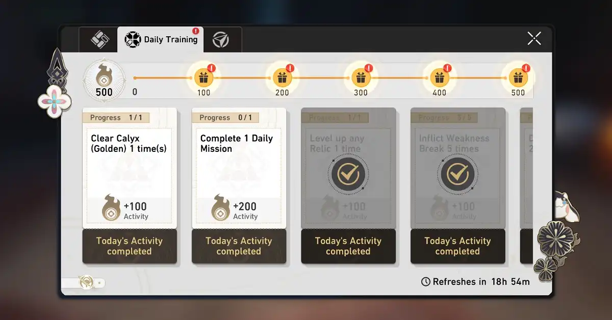 Honkai Star Rail Daily Training