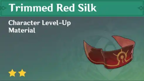 Trimmed Red Silk